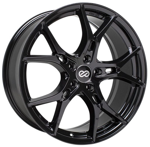 Enkei 517-775-8045BK - Vulcan 17x7.5 45mm Offset 5x100 Bolt 72.6mm Bore Gloss Black Wheel