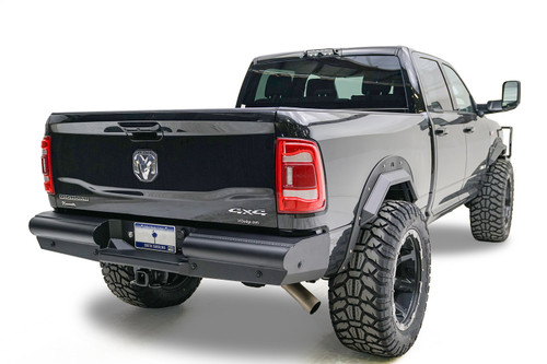 Fab Fours DR19-U4450-1 - Elite Rear Bumper; Black Steel;