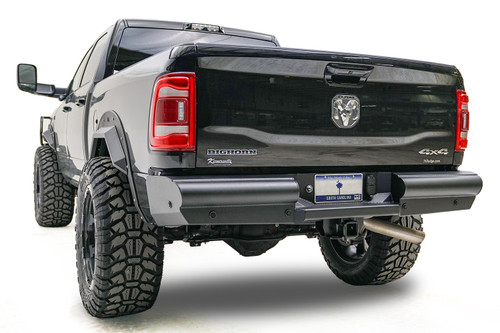 Fab Fours DR19-U4450-1 - Elite Rear Bumper; Black Steel;