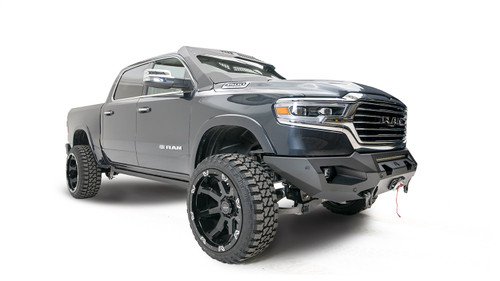 Fab Fours DR19-X4251-1 - Matrix Front Bumper; 2 Stage Black Powder Coat; 7/8 in. D-Ring Mounts; No Guard;