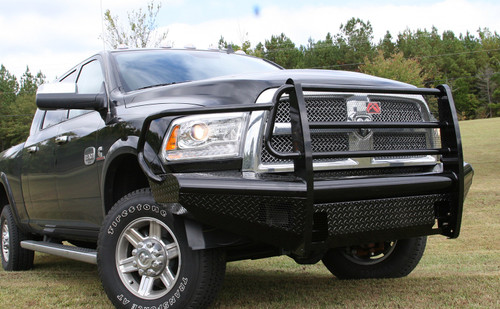 Fab Fours DR10-S2960-1 - Black Steel Front Ranch Bumper