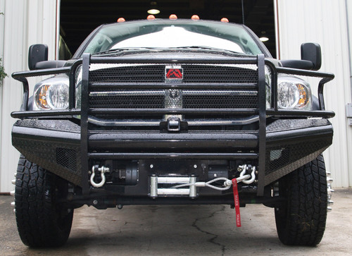 Fab Fours DR03-S1060-1 - Black Steel Front Ranch Bumper