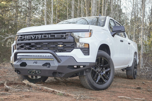 Fab Fours CS22-X5662-1 - Matrix Front Bumper; w/Pre-Runner Guard; Black; For Mount LED Cube Lights; D-Ring Mounts;