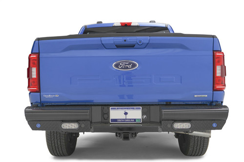 Fab Fours FF21-T5050-1 - Black Steel Rear Bumper