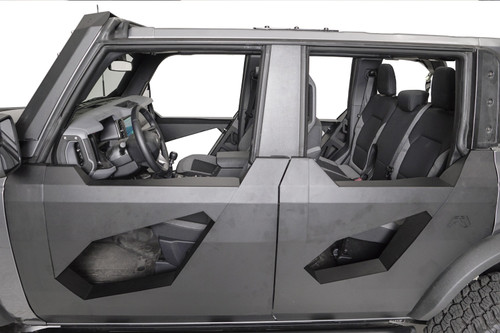 Fab Fours FB1031-1 - Trail Doors; Inserts; Matte Black Powder Coat: 4 Pcs;