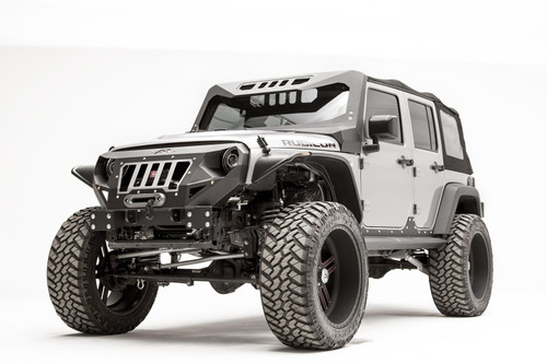 Fab Fours JK3020-1 - ViCowl; Combines Roof Visor And Cowl; 2 Stage Matte Black Powdercoat; Fab Fours JK3020-1 - ViCowl; Combines Roof Visor And Cowl; 2 Stage Matte Black Powdercoat;