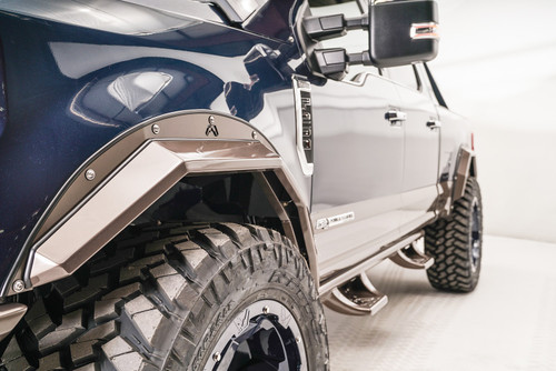 Fab Fours TF4110-1 - Open Fender Flare; Open 2 Stage Black Powder Coated;