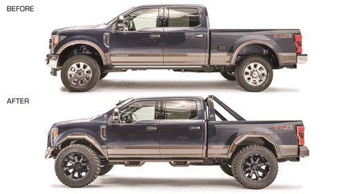 Fab Fours TF4110-1 - Open Fender Flare; Open 2 Stage Black Powder Coated;