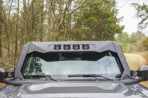 Fab Fours VC5200-1 - ViCowl; 2 Stage Black Powder Coated; Combines Roof Visor And Cowl;