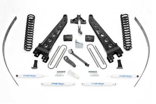 Fabtech K2123 - 08-16 Ford F250 4WD w/o Factory Overload 8in Rad Arm Sys w/Coils & Perf Shks