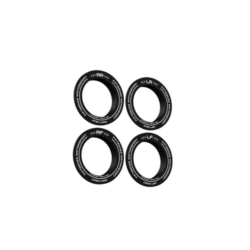 fifteen52 52-RSRRING-BLACK-CD-SET - Holeshot RSR Center Ring - Corner Designation Set of Four - Black