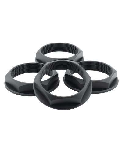 fifteen52 52-ST-NUT-V2- BLACK-SET - Super Touring Nut V2 - Anodized Black w/ Satin Clear - Set of 4