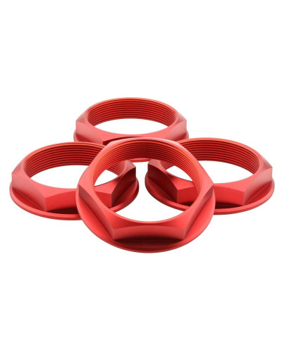 fifteen52 52-ST-NUT-V2- RED-SET - Super Touring Nut V2 - Anodized Red w/ Satin Clear - Set of 4