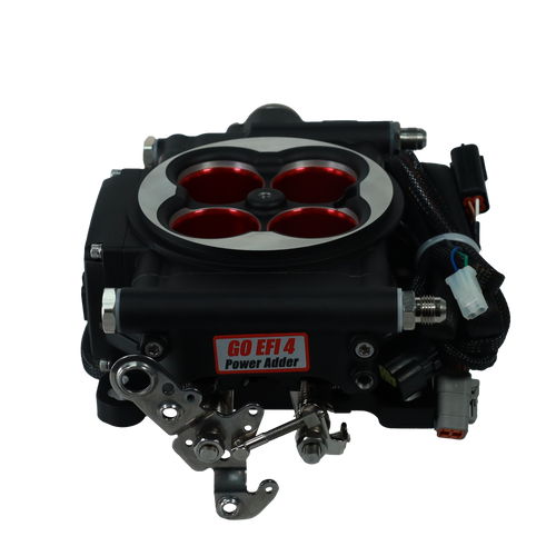 FiTech Fuel Injection 30004 - FiTech - Go EFI 4 600 HP Power Adder Matte Black EFI System