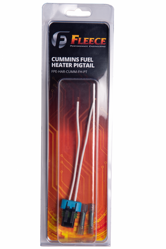 Fleece Performance FPE-HAR-CUMM-FH-PT - Fuel Heater Connector and 6 Inch Pigtail for RAM Cummins 5.9/6.7L