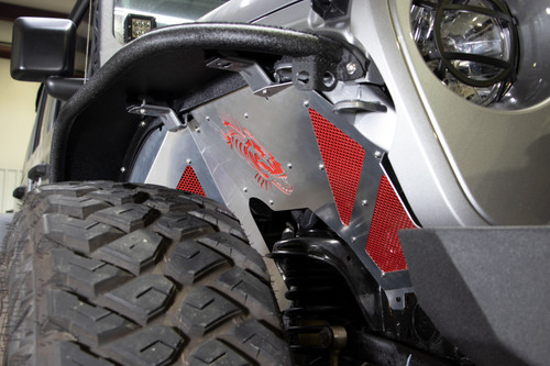 Fishbone Offroad FB33108F - Jeep JL Inner Fenders For 18-Current Wrangler JL,  2020-Current JT Gladiator Front Pair Aluminum Raw  Offroad Fishbone Offroad FB33108F - Jeep JL Inner Fenders For 18-Current Wrangler JL,  2020-Current JT Gladiator Front Pair Aluminum Raw  Offroad