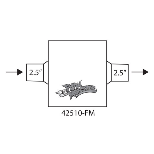 FlowMonster 42510-FM - 1-CHAMBER MUFFLER
