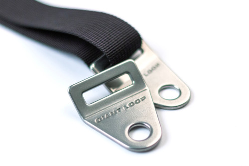 Giant Loop SA23 - Anchor Strap Kit for Snowmobile/Snow Bike/ATV/UTV/4x4 - Black/Aluminum