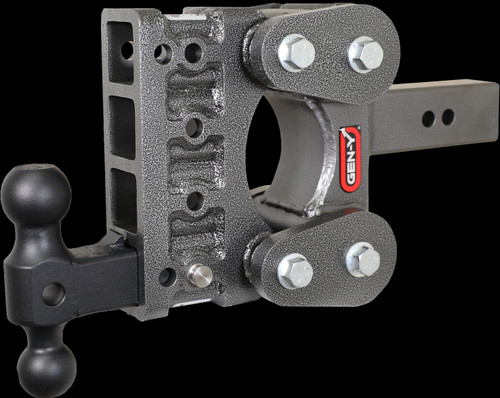 GEN-Y Hitch GH-1114 - Gen-Y The Boss Torsion-Flex 2.5in Shank 5in Drop 1.7K TW 16K Hitch w/GH-051 Dual-Ball