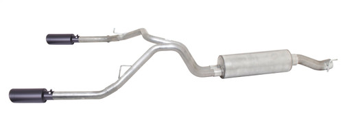 Gibson 66568B - 14-17 Ram 2500 Big Horn 6.4L 2.5in Cat-Back Dual Split Exhaust - Black Elite