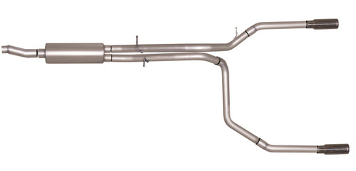 Gibson 69504 - 98-00 Ford F-150 Base 4.6L 2.5in Cat-Back Dual Split Exhaust - Stainless