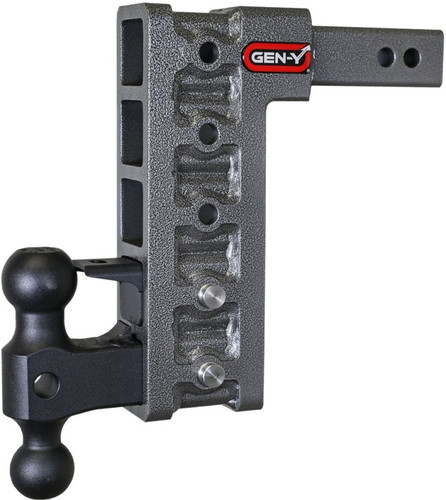 GEN-Y Hitch GH-525 - Gen-Y Mega Duty 2in Shank 10in Drop 2K TW 16K Hitch w/GH-051 Dual-Ball/GH-032 Pintle Lock