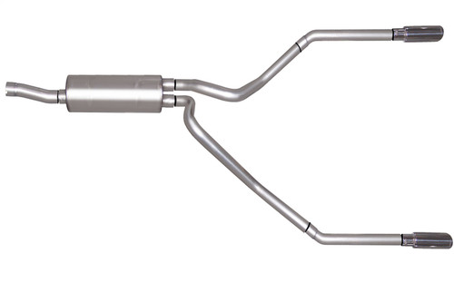 Gibson 9505 - 99-04 Ford F-250 Super Duty Lariat 6.8L 2.5in Cat-Back Dual Split Exhaust - Aluminized