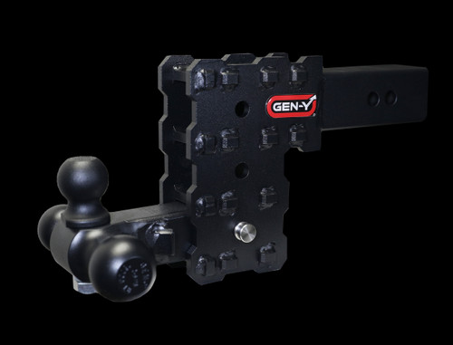 GEN-Y Hitch GH-2433X - Gen-Y Phantom-X 2.5in Solid Shank 5in Drop 1.6K TW 16K Hitch w/GH-052 Tri-Ball Mount