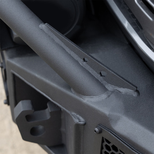 Go Rhino 331401T - 21-24 Ford Bronco (2 and 4 Door) Rockline Full Width Bumper w/ Overrider Bar
