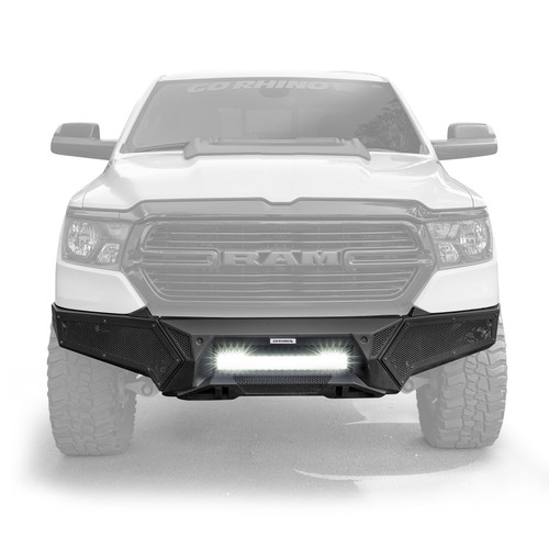 Go Rhino 341301T - 19-24 Ram 1500 (Excl. Rebel/Warlock/TRX) Element Front Bumper w/Pwr Bar - Tex. Blk