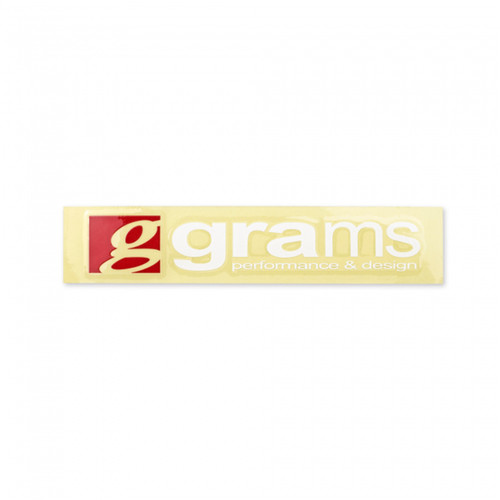 Grams Performance G37-99-1008 - Decal; 8 in. Sticker; Grams Logo; Black And Red; Clear;