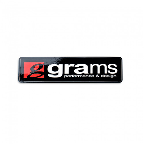 Grams Performance G37-99-5004 - Decal; 4 in. Black Sticker; Grams White Logo;