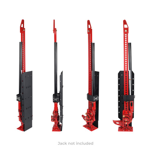 Go Rhino 5950080T - XRS/SRM 4-CORE Clamp Mount Kit for Hi-Lift Jack - Tex. Blk (No Drill)