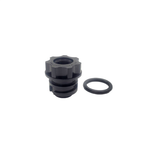 Granatelli Motorsports 280118 - Granatelli GM LS/LT / Ford Coyote -10AN ORB Female Threaded Insert Vented Oil Fill Cap - Black