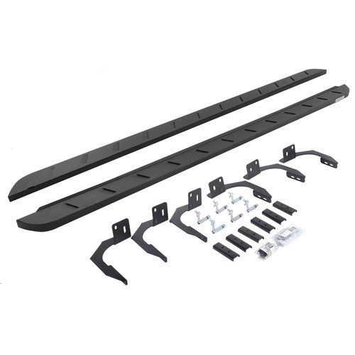 Go Rhino 63410687SPC - 10-22 Ram 2500/3500HD Crew Cab 4DR RB10 Slim Running Boards Kit (Incl. Brackets) - Tex. Blk