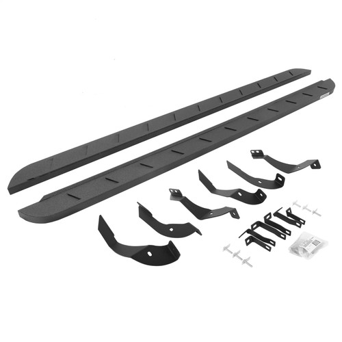 Go Rhino 63405187ST - 15-19 GMC Sierra 2500/3500HD CC Dsl RB10 Slim Running Boards Kit (w/Brackets) - Bedliner Ct