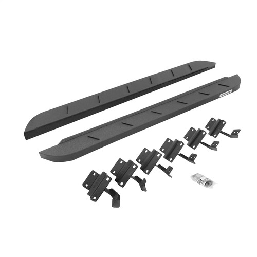Go Rhino 634417348ST - 17-22 Ford F-250/F-350 Reg Cab 2DR RB10 Slim Running Boards Kit (w/Brackets) - Bedliner Ct