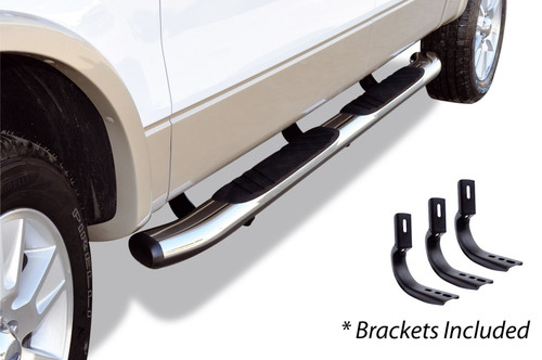 Go Rhino 685404780CB - 19-20 Chevy 1500 5in OE Xtreme Composite Complete Kit w/Sidesteps + Brkts