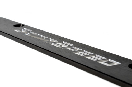 GrimmSpeed 111050 - License Plate Frames  Red Text Pair