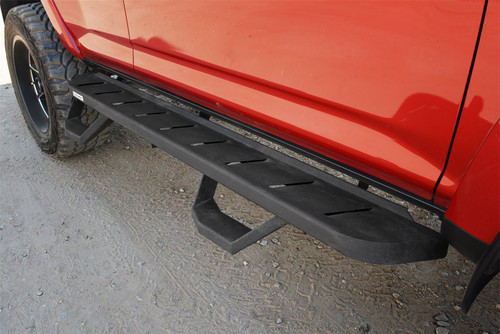 Go Rhino 6944256820T -  RB20 Running Boards With Mounting Brackets & 2 Pairs of Drop Steps Kit - Protective Bedliner Coating