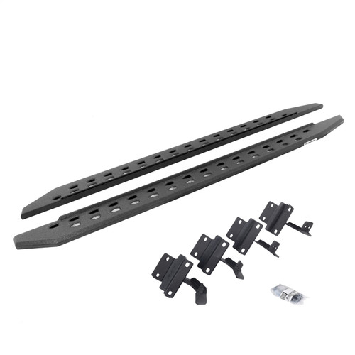 Go Rhino 69417780ST - 17-22 Ford F-250/F-350 SC 4DR RB20 Slim Running Boards Kit (w/Brackets) - Bedliner Coating
