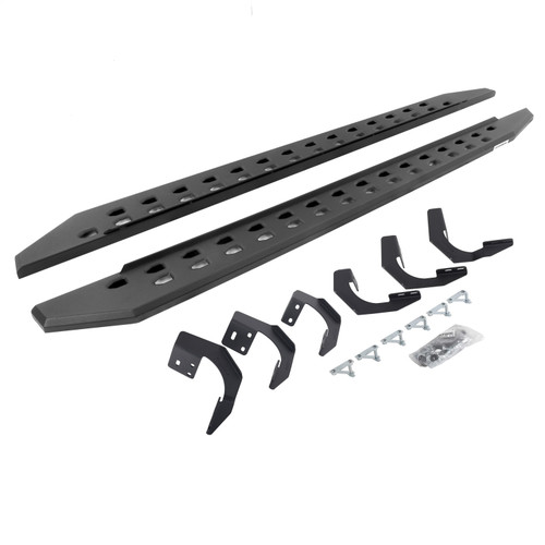Go Rhino 69430687SPC - 19-22 Ram 1500 CC 4DR (Not Classic) RB20 Slim Running Boards Kit (w/Brackets) - Tex. Blk