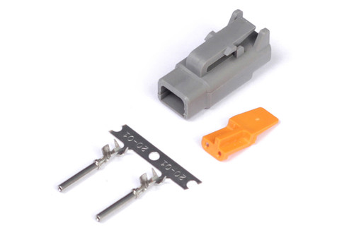 Haltech HT-031000 - Male Deutsch DTM-2 Connector 7.5 Amp Plug & Pins