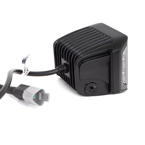 Go Rhino 750700322SCS - Xplor Blackout Combo Series Cube Sideline LED Spot Lights w/ Amber 4x3 - Blk (Pair)