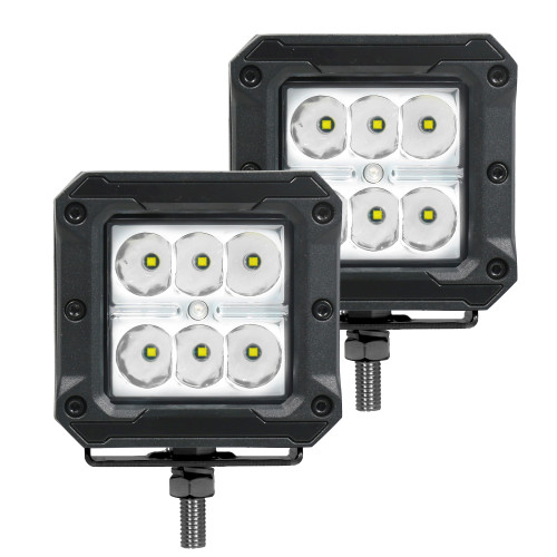 Go Rhino 751803023SCS - Xplor Bright Series Cube LED Spot Light Kit (Surface/Threaded Stud Mount) 3x3 - Blk (Pair) Go Rhino 751803023SCS - Xplor Bright Series Cube LED Spot Light Kit (Surface/Threaded Stud Mount) 3x3 - Blk (Pair)