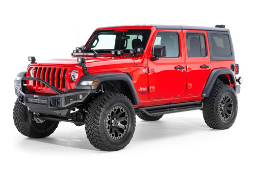 Go Rhino D14506T - 18-20 Jeep Wrangler JLU Dominator Extreme D1 SideSteps Complete Kit w/SideStep + Brkts