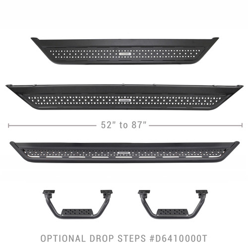 Go Rhino D64306T - 19-20 Ram 1500 Dominator Extreme D6 SideSteps Complete Kit w/SideStep + Brkts