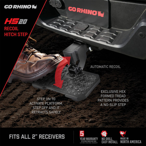 Go Rhino HS2012T - HS-20 Hitch Bumper Step