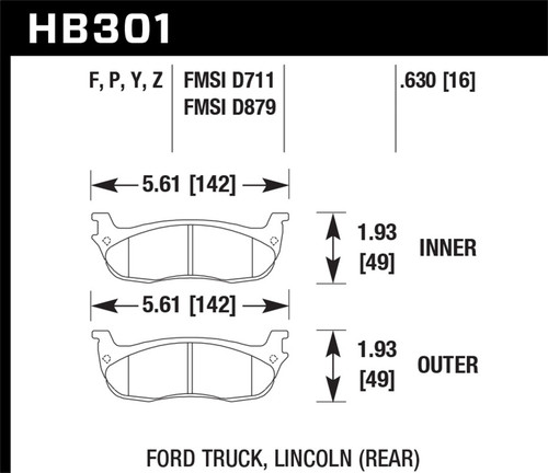 Hawk HB301P.630 - SuperDuty Disc Brake Pad