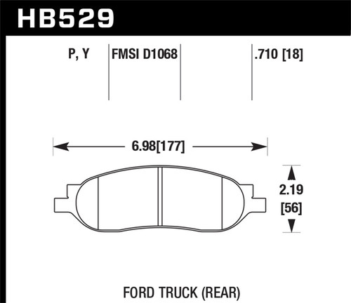 Hawk HB529P.710 - SuperDuty Disc Brake Pad